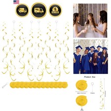 Gold hanging swirl - gold, decorations