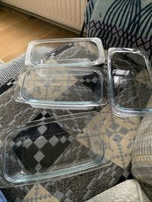 Hostess Trolley Serving Glass Dishes x 4 - Glassbake