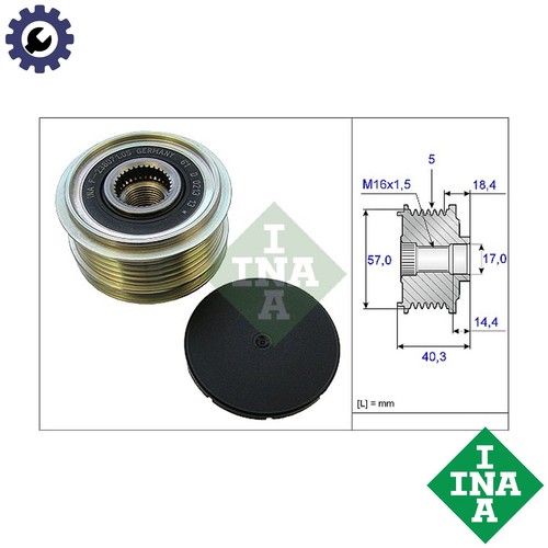 Alternator freewheel clutch - alternator,