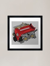 RB26 engine sticker Framed Art