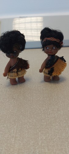 Vintage maori style dolls pair - maori,