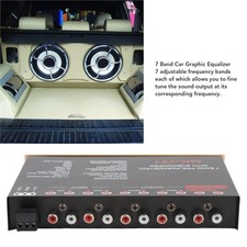 Car 7 Band Car Graphic Equalizer Adjustable Frequency High Level Speaker Input