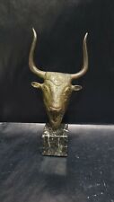 Vintage Small Bronze Bull Head Sculpture, 5 3/4"