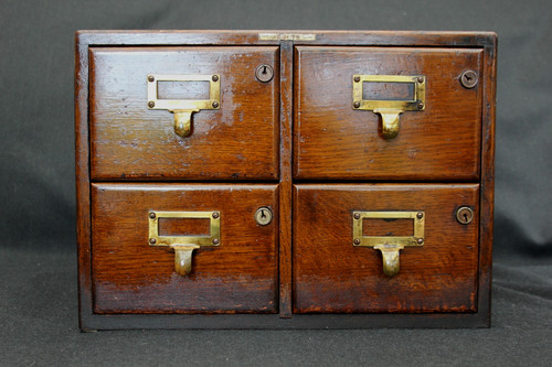 Vintage wooden drawer file - vintage,