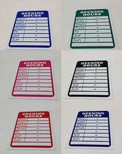 Opening Hours Times Shop Sign