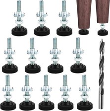 Levelling Feet 12 Pack Furniture Feet Adjustable M8 x 50mm Adjustable Table Leg