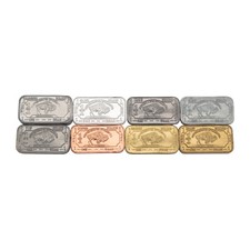 Wholesale (10) x 8 x 1 Gram Element Bullion Bars SILVER Zinc Copper Starter Set