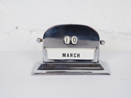 Vintage 1950s chrome desk - vintage,