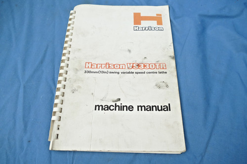 Harrison vs330tr lathe manual - lathe,
