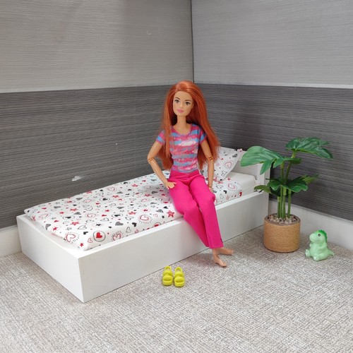 Barbie doll bed - barbie, white
