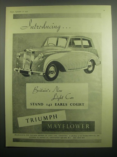 1949 triumph mayflower car - triumph,