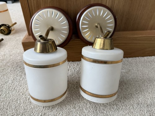 Pair vintage 1970s wall lights - pair,