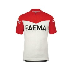 Retro Mens FAEMA Cycling Jersey Tops Bicycle Jersey Cycling Shirt Bike Jersey