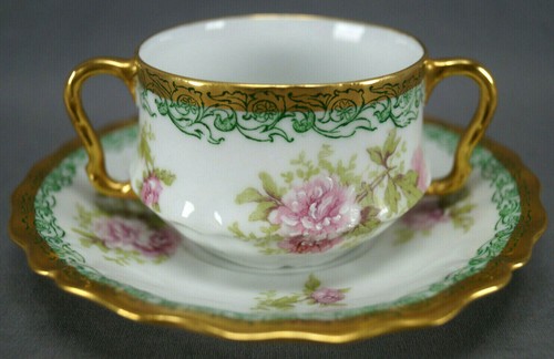 Limoges large pink flowers - large,