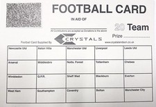 10 x 20 TEAM FOOTBALL FUNDRAISING SCRATCH CARDS GREAT QUALITY