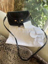 Beautiful & Rare Authentic Chloe Marcie Pochette Black Leather Crossbody Bag