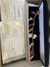 90's Danbury Mint Coca-Cola 9 Charm Bracelet Bear Coke Cans Vending Machine 7''