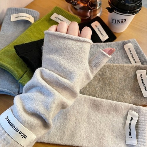 Women soft cashmere fingerless - cashmere,