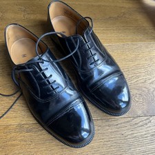 Service Shoes Black Leather