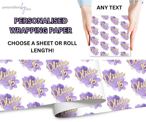 Personalised gold purple - personalised,
