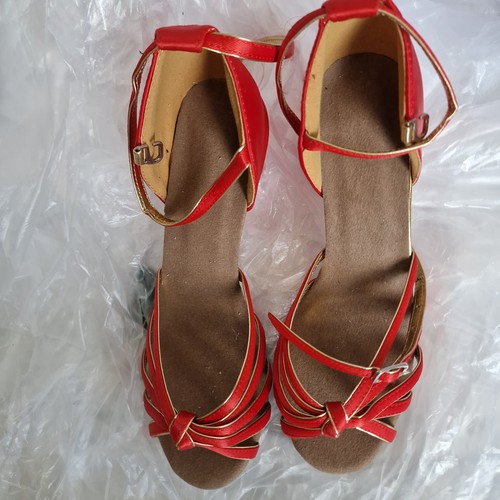 Latin new red satin - satin, shoes