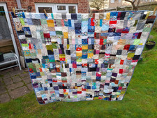 Patchwork lap quilt, squares