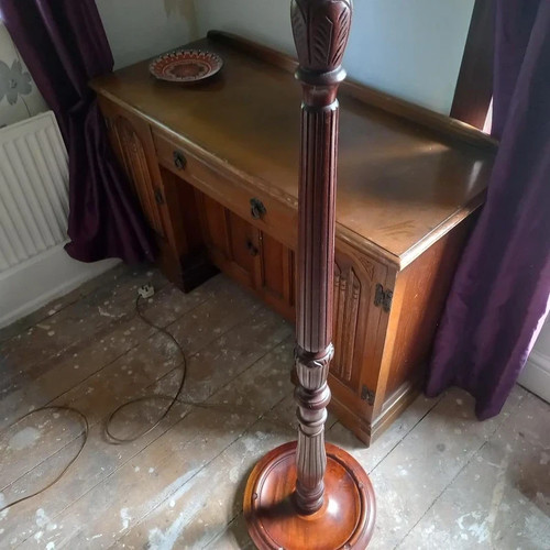 Vintage torchiere fluted - fluted, and