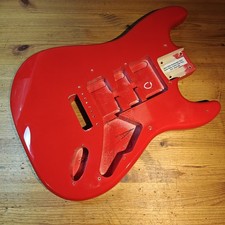 Used 2020s Strat Stratocaster Style Guitar Body Red Poly Lightweight 1.7kg #22