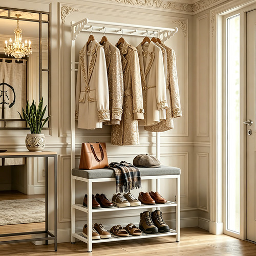 Hallway shoe bench with - bench, coat