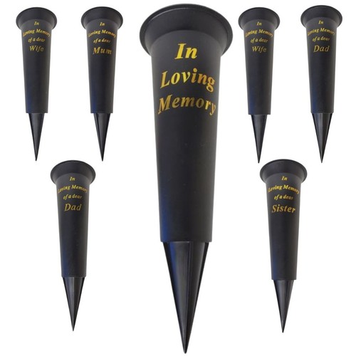 Black memorial grave spike - uk,