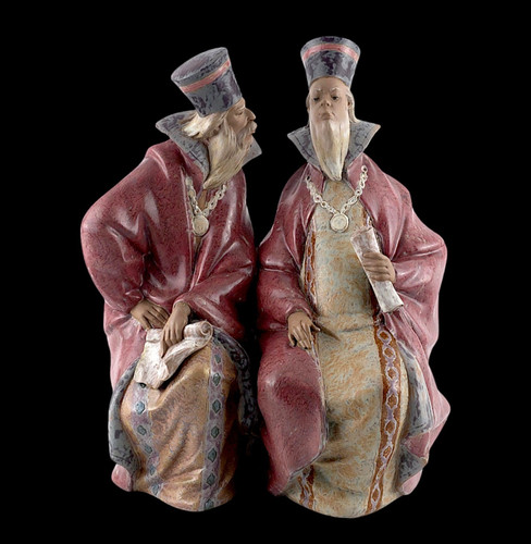 Large lladro magistrates - lladro, "magistrates"