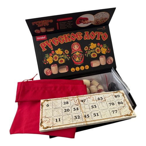 Russian lotto bingo board game - board,