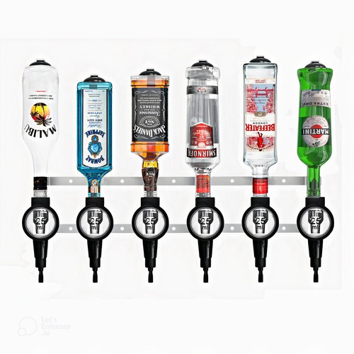 Bottle wall bracket set 6 - bracket, +