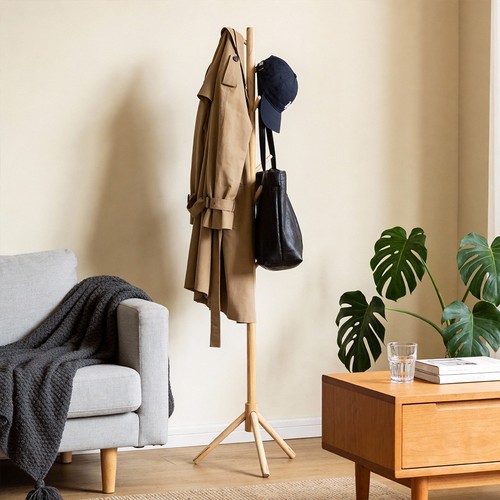 Wooden coat rack freestanding - wooden,
