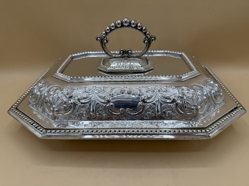 Silver plate entree - plate, serving