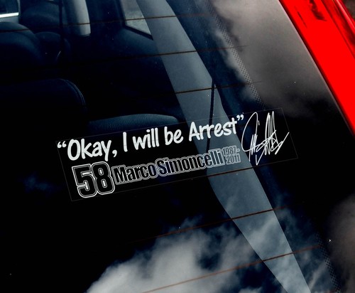 Marco simoncelli car sticker - marco,