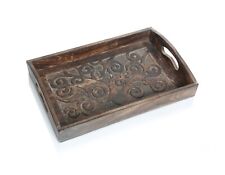Rectangle Wooden Tray with Handle Serving Hand Tray Breakfast Tray Decor Tray UK