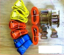 Spec Lift and Dolly Car Y shape Recovery Straps (Ratchets and flat hooks)