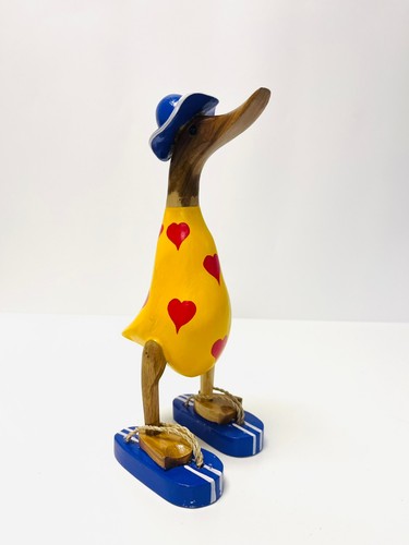 Wooden duck ornament summer - wooden,