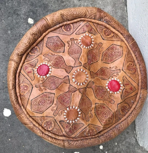 Leather moroccan ornamentated - leather,