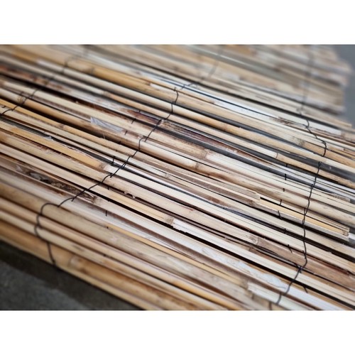 Natural split reed fence - split,