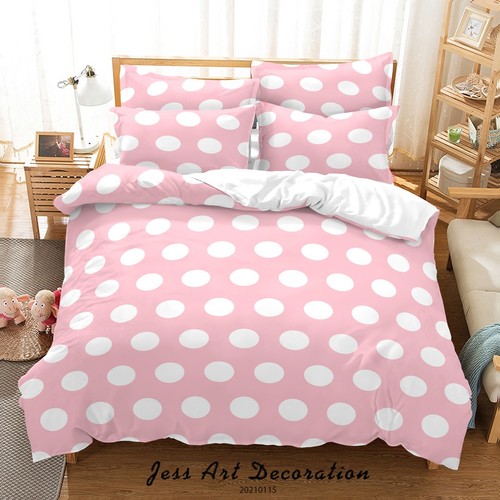 White polka dot pink - white,