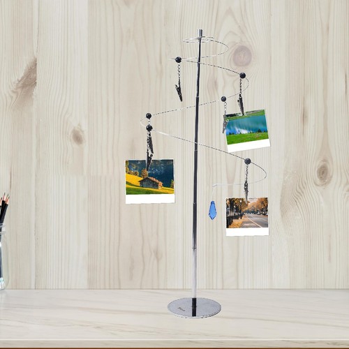 Desktop photo holder with - holder,