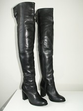 TOPSHOP 'bell' over the knee thigh high leather boots uk 3 eu 36 us 5.5 ref35