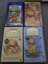 4x Winnie The Pooh Vhs