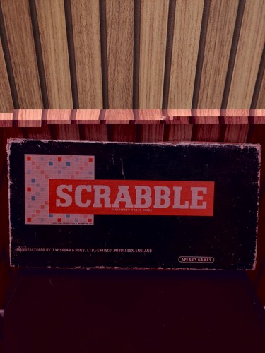 Retro 1955 scrabble board - board, game