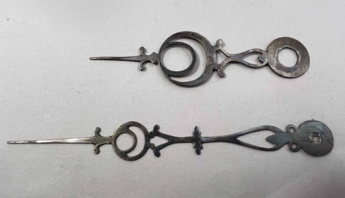 Pair longcase clock hands - longcase,