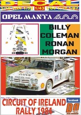 DECAL OPEL MANTA 400 B.COLEMAN