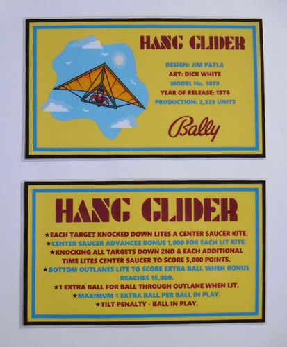 Hang glider bally 1976 - glider',