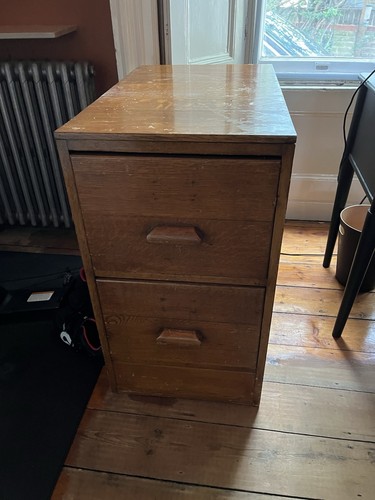 1950s oak drawer - oak,
